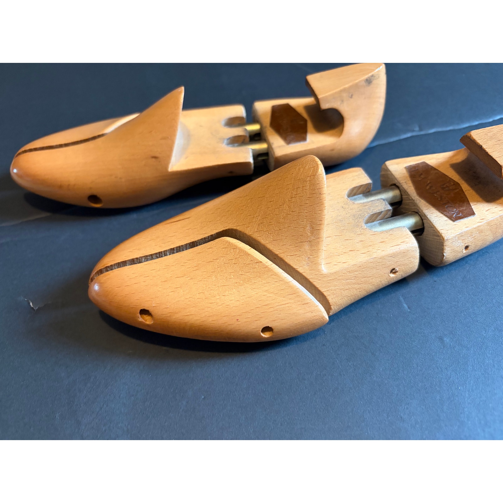 Vintage J.M. Weston Paris Wood Shoe Trees Size 4 Made In France Split Toe — image 4 of 8